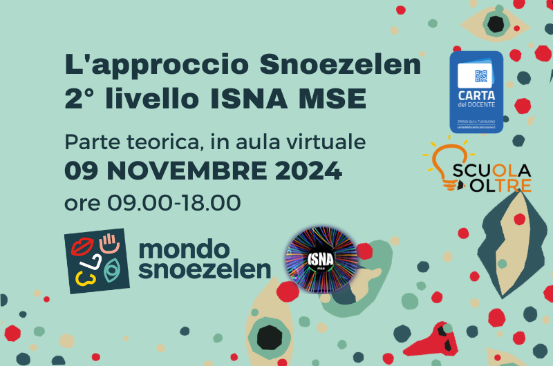 corso base 2 metodo Snoezelen certificato Isna Mse - secondo livello formazione snoezelen